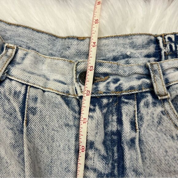 PS Gitano Vintage 80’s Acid/ Bleach Wash SUPER High Waist Jeans 28 - Picture 7 of 11